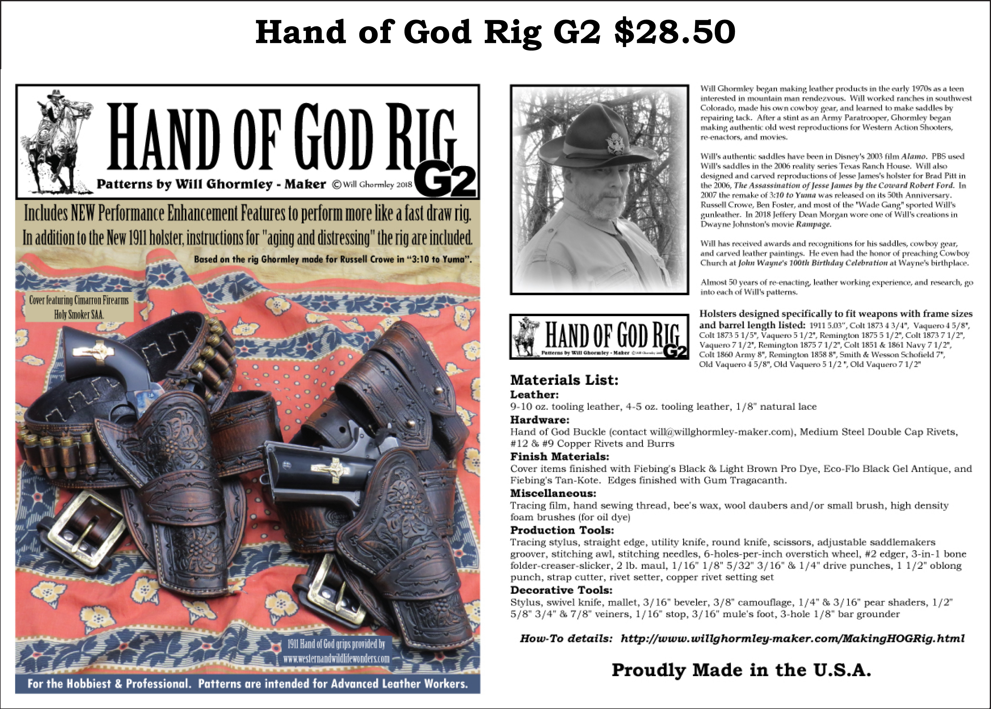 Hand of God Rig G2 Pattern — $28.50
